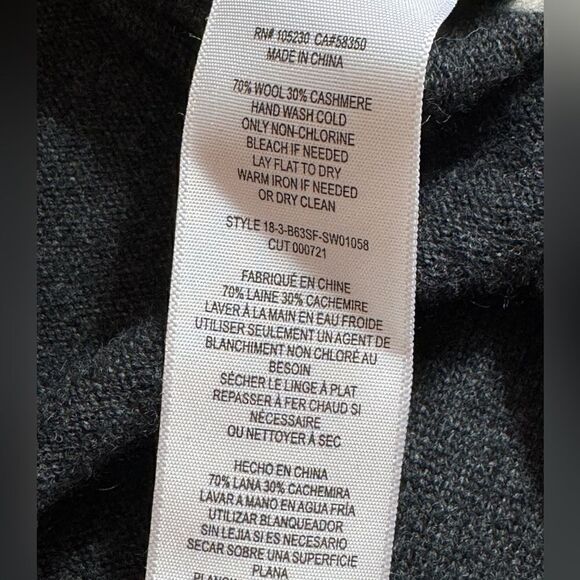 joe Sweaters Womens Size small Wool cashmere Tunic Turtleneck Charcoal Gray - Picture 10 of 13